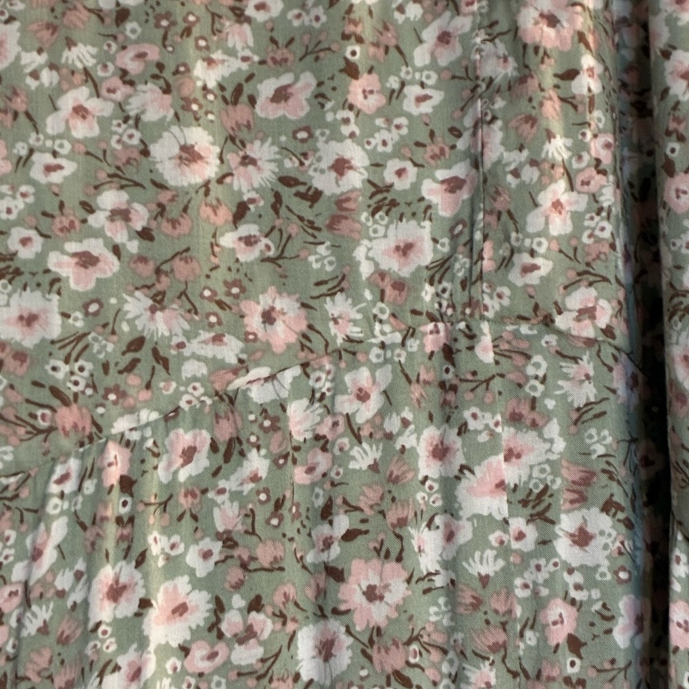 Altar'd State Green Floral Maxi Skirt - Picture 4 of 16